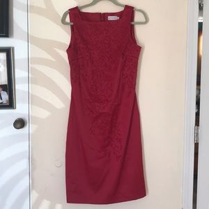 Red beaded dress size 8